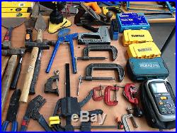 Huge Job Lot Of Hand Tools, Saw, Socket Set, Stilsons, Hammer, Screwdriver, Box