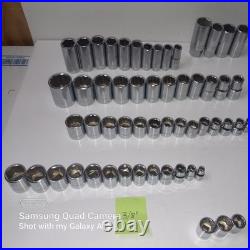 Husky Professional Master Socket Set lot 1/4,3/8,1/2 Drive Metric SAE 133 Pc Husky Professional Master Socket Set lot 1/4,3/8,1/2 Drive Metric SAE 133 Pc