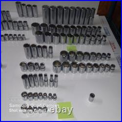 Husky Professional Master Socket Set lot 1/4,3/8,1/2 Drive Metric SAE 133 Pc Husky Professional Master Socket Set lot 1/4,3/8,1/2 Drive Metric SAE 133 Pc