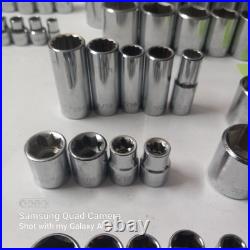 Husky Professional Master Socket Set lot 1/4,3/8,1/2 Drive Metric SAE 133 Pc Husky Professional Master Socket Set lot 1/4,3/8,1/2 Drive Metric SAE 133 Pc