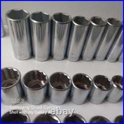 Husky Professional Master Socket Set lot 1/4,3/8,1/2 Drive Metric SAE 133 Pc Husky Professional Master Socket Set lot 1/4,3/8,1/2 Drive Metric SAE 133 Pc