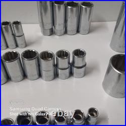 Husky Professional Master Socket Set lot 1/4,3/8,1/2 Drive Metric SAE 133 Pc Husky Professional Master Socket Set lot 1/4,3/8,1/2 Drive Metric SAE 133 Pc