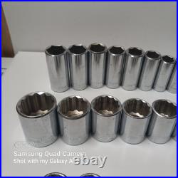 Husky Professional Master Socket Set lot 1/4,3/8,1/2 Drive Metric SAE 133 Pc Husky Professional Master Socket Set lot 1/4,3/8,1/2 Drive Metric SAE 133 Pc