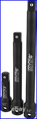 Impact Driver Extension Bar Set, 1/2 Drive 3-Piece Set 3, 6, And 8 Inch- LX-115
