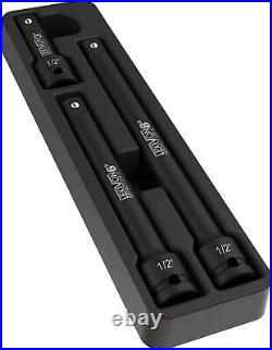 Impact Driver Extension Bar Set, 1/2 Drive 3-Piece Set 3, 6, And 8 Inch- LX-115