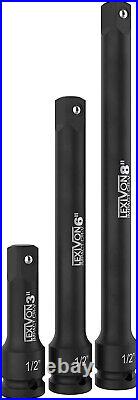 Impact Driver Extension Bar Set, 1/2 Drive 3-Piece Set 3, 6, And 8 Inch- LX-115