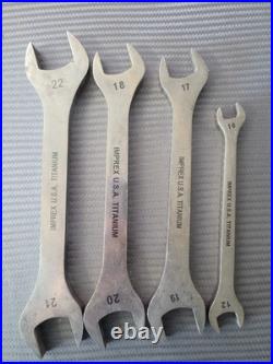 Imprex U. S. A. Titanium Non-magnetic Wrenches 4 Assorted Metric, Double Open End