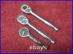 JOBLOT 3 x Snap On USA tools 1/4 drive ratchets TKN72 TM70B