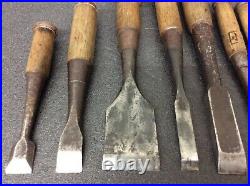 Japanese Carpenter Tool Nomi 10 Wood Chisels Set Vintage from japan