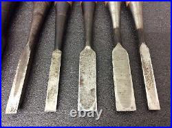 Japanese Carpenter Tool Nomi 10 Wood Chisels Set Vintage from japan