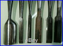 Japanese Unused Chisel Oire Nomi Set of 12 Carpentry Tool Japan Blade 0220-1