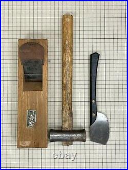 Japanese Vintage Carpenter Tool Nokogiri Saw chisel nomi Hand plane file etc