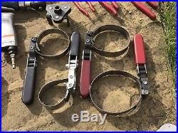 Job Lot Of Snap On, Mac Tools And Blue Point Spanners, Pliers, Ratchet, Air Tool