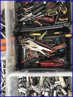 Job Lot Of Tools Snap On Mac Bluepoint Sockets Spanners Screwdrivers Tool Box