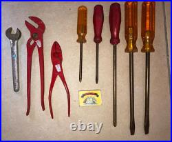 Job Lot Tools / 5 Screwdrivers / Pipe Wrench / Pliers / Spanner / Non Sparking