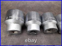 Job Lot of Various Size Truecraft Sockets Imperial Metric Whitworth ½/ ¾ Drive