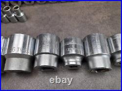 Job Lot of Various Size Truecraft Sockets Imperial Metric Whitworth ½/ ¾ Drive