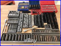 Job lot of SNAP ON & blue point sockets, ratchets & extensions tools