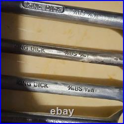 King Dick DDW Ring Spanner Set x 11 Chrome Vanadium Imperial 1/8W-3/4W