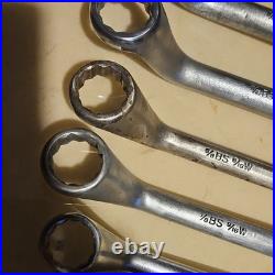 King Dick DDW Ring Spanner Set x 11 Chrome Vanadium Imperial 1/8W-3/4W