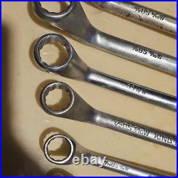 King Dick DDW Ring Spanner Set x 11 Chrome Vanadium Imperial 1/8W-3/4W