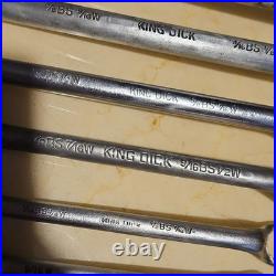 King Dick DDW Ring Spanner Set x 11 Chrome Vanadium Imperial 1/8W-3/4W