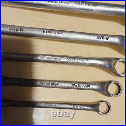 King Dick DDW Ring Spanner Set x 11 Chrome Vanadium Imperial 1/8W-3/4W