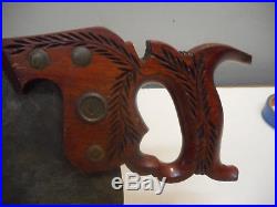 L2078- Vintage Disston & Sons No. 12 Rip Hand Saw Wood Tool 26 5 pt