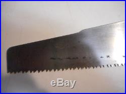 L2160- Antique Woodrough & McParlin Panther Head Handle 26 hand saw