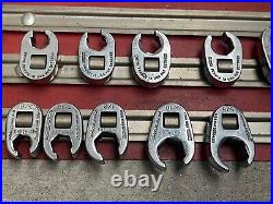 LARGE LOT 24 Various Snap-on Drive Flare Nut Chrome Crowfoot Wrench Matco