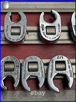 LARGE LOT 24 Various Snap-on Drive Flare Nut Chrome Crowfoot Wrench Matco