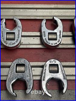 LARGE LOT 24 Various Snap-on Drive Flare Nut Chrome Crowfoot Wrench Matco