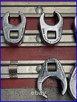 LARGE LOT 24 Various Snap-on Drive Flare Nut Chrome Crowfoot Wrench Matco