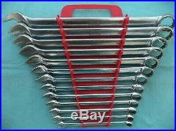 LARGE SNAP ON SAE 12 POINT COMBO WRENCH SET #OEX 3/8- 1 1/8 13 PC withRACK NICE