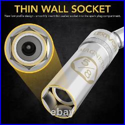 LEXIVON 16mm Swivel Magnetic Spark Plug Socket Wrench, 3/8 Drive 25cm LX-122