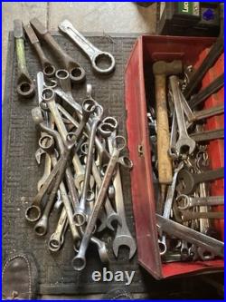 Large Box of Heavy Plant and Commercial Fitters Spanner's Job Lot Used VGC