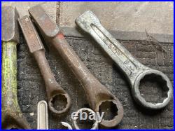 Large Box of Heavy Plant and Commercial Fitters Spanner's Job Lot Used VGC