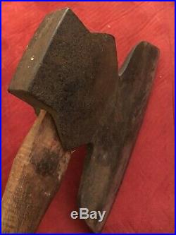 Large Head Southeastern PA 11 Single Bevel Hewing Broad Axe Hand Wrought VTG