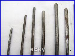 Lot 11 Antique Deep Spoon Bits Brace Drill Wood Boring Tool Hand Forged Sorby