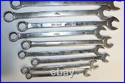 MAC SNAP-ON MATCO TOOLS METRIC COMBINATION OPEN END 12-P WRENCH SET 13pc USA