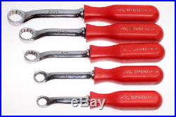 MAC Tools Red Handles BOPA 5pc SAE 12pt Offset Wrench Set nice Condition