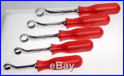 MAC Tools Red Handles BOPA 5pc SAE 12pt Offset Wrench Set nice Condition