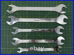 MATCO Tools 5-Piece Metric Double Open-End Slim Wrench Set Flat Specialty Tools