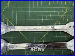 MATCO Tools 5-Piece Metric Double Open-End Slim Wrench Set Flat Specialty Tools