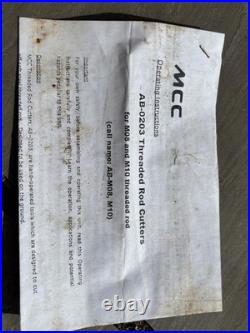 MCC AB-0203 Threaded Rod Cutter Tool For M08 And M10 Threaded Rod Boxed & Ins