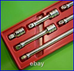 MINT Snap On Tools 3/8 Drive 6pc Wobble Socket Extension Set in Tray 206AFXW