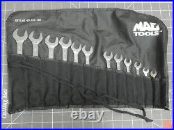 Mac Metric Short Knuckle Saver Combination Wrench Set 12 OF 14Pc 7MM 19MM READ