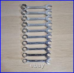 Mac Tools 10pc Metric Stubby Spanner Wrench Set 10-19mm VGC SXSM102PTR USA MADE
