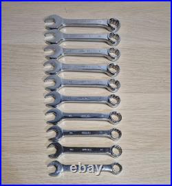 Mac Tools 10pc Metric Stubby Spanner Wrench Set 10-19mm VGC SXSM102PTR USA MADE