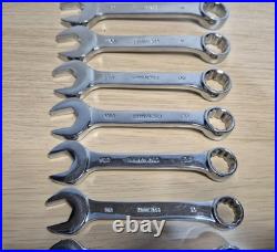 Mac Tools 10pc Metric Stubby Spanner Wrench Set 10-19mm VGC SXSM102PTR USA MADE
